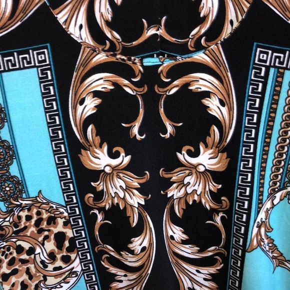 White Mark Dress Cheetah Print, Aquamarine, Black, and Gold✨ - Picture 3 of 5